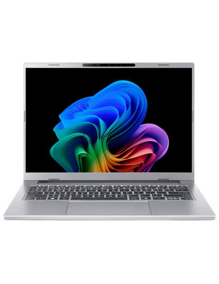 Laptop 14" Acer Aspire 14 AI OLED A14-61M, Pure Silver, AMD Ryzen AI 7 350, 32GB/1024GB, Linux Ubuntu