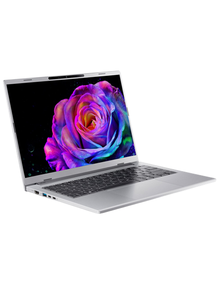 Laptop 14" Acer Aspire 14 AI OLED A14-61M, Pure Silver, AMD Ryzen AI 7 350, 32GB/1024GB, Linux Ubuntu