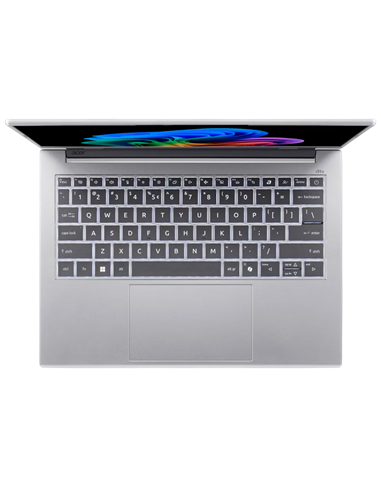 Laptop 14" Acer Aspire 14 AI OLED A14-61M, Pure Silver, AMD Ryzen AI 7 350, 32GB/1024GB, Linux Ubuntu