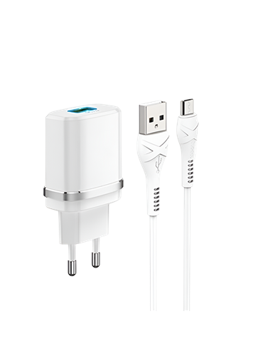 Încărcător Xpower Charger, 1USB, Fast Charge QC3.0, Alb