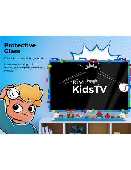 32" LED SMART TV KIVI KidsTV, 1920x1080 FHD, Android TV, Albastru