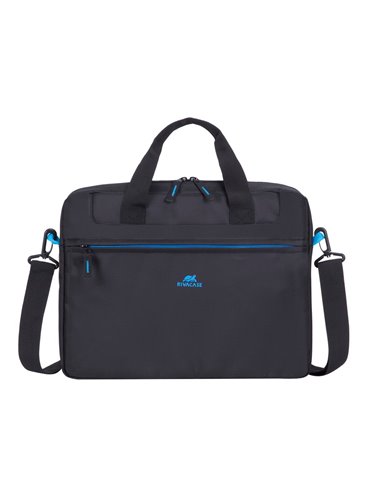 Geantă pentru Laptop RivaCase Regent, 15.6", Poliester, Negru