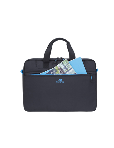 Сумка для ноутбука RivaCase Regent, 15.6", Полиэстер, Чёрный