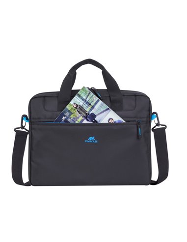 Geantă pentru Laptop RivaCase Regent, 15.6", Poliester, Negru