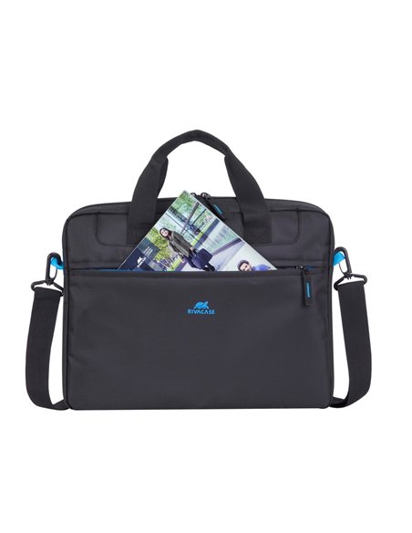 Geantă pentru Laptop RivaCase Regent, 15.6", Poliester, Negru