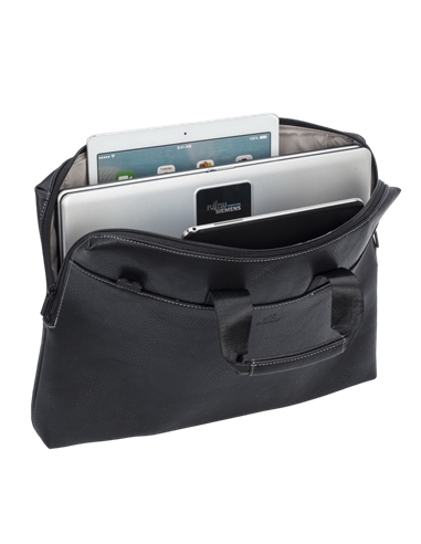 Сумка для ноутбука RivaCase Orly, 16", Полиэстер, Чёрный