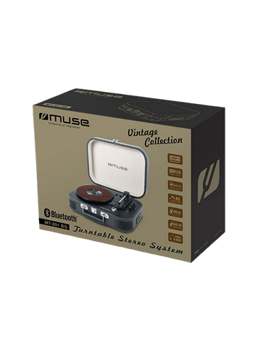 Sistem audio MUSE MT-201 GLD, Negru