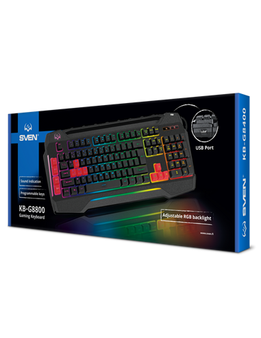 Клавиатура SVEN KB-G8800, Проводное, Чёрный