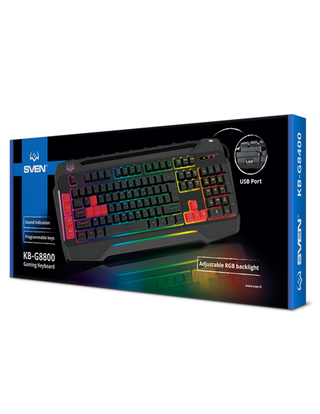 Клавиатура SVEN KB-G8800, Проводное, Чёрный