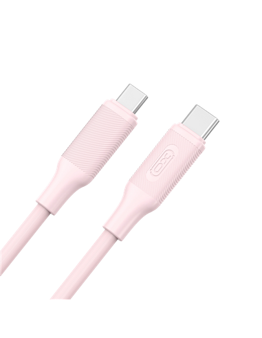 Cablu încărcare și sincronizare XO NB-Q265B, USB Type-C/USB Type-C, 1m, Roz
