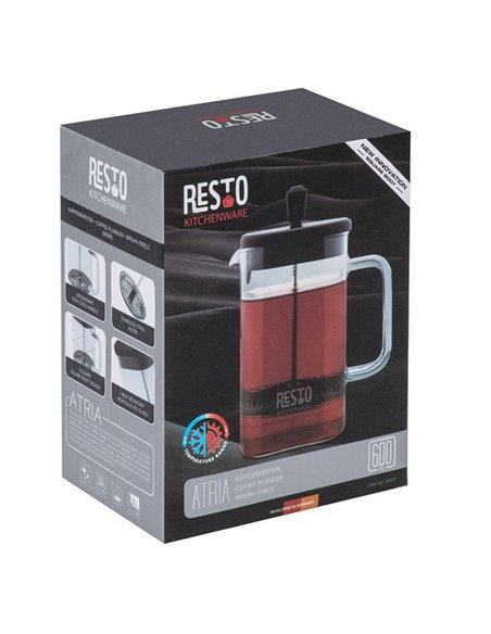 Cafetiera French Press RESTO 90503, 0,6L, Negru