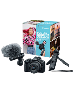Aparat Foto Mirrorless Canon EOS R50 Black Content Creator Kit