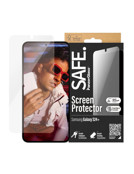 Sticlă de protecție PanzerGlass SAFE. Ultra-Wide Fit Samsung Galaxy S24+, Transparent