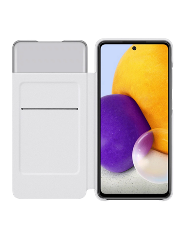 Husă tip carte Samsung S View Wallet Cover pentru Galaxy A72, Alb