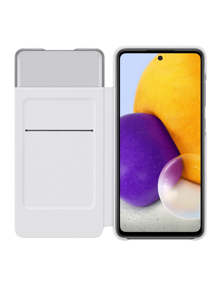 Husă tip carte Samsung S View Wallet Cover pentru Galaxy A72, Alb