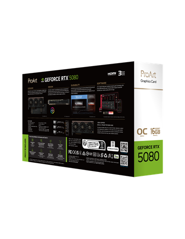 Видеокарта ASUS PROART-RTX5080-O16G, 16 ГБ GDDR7 256бит