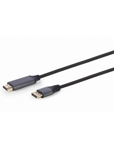 Видеокабель Cablexpert CC-DP-HDMI-4K-6, DisplayPort (M) - HDMI (M), 1,8м, Чёрный