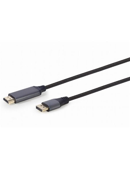 Видеокабель Cablexpert CC-DP-HDMI-4K-6, DisplayPort (M) - HDMI (M), 1,8м, Чёрный
