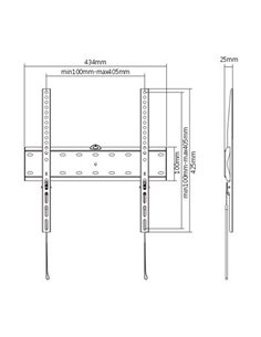 Фиксированное настенное крепление Gembird WM-55F-02, Чёрный 2