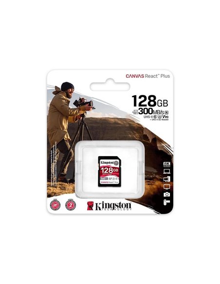 Карта памяти Kingston Canvas React Plus, 128Гб (SDR2/128GB)