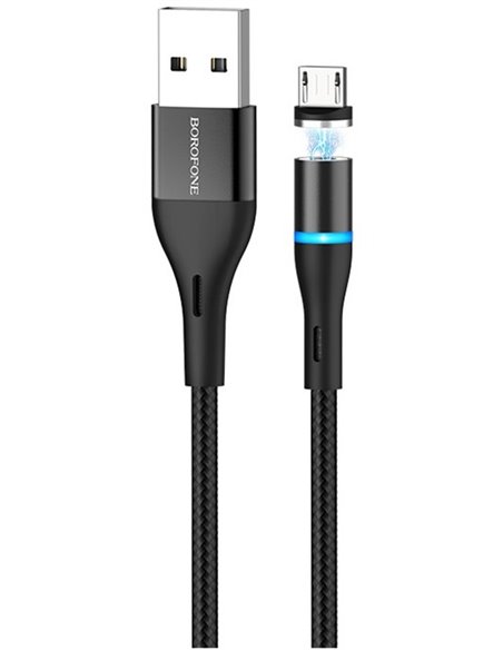 Cablu încărcare și sincronizare XO NB125, USB Type-A/micro-USB, 1m, Negru