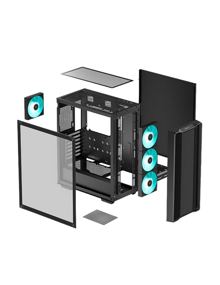 Carcasă PC Deepcool CC560 V2, Full-Tower, Fără PSU, Negru