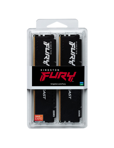 Оперативная память Kingston FURY Beast, DDR5 SDRAM, 6000 МГц, 64Гб, KF560C36BBEK2-64