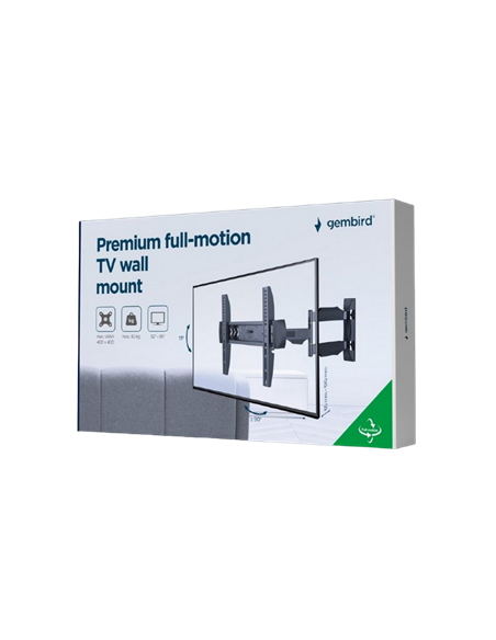 Suport TV de perete Gembird WM-55ST-02, Negru