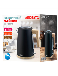Электрочайник Ardesto EKL-F420BWD, Чёрный 2