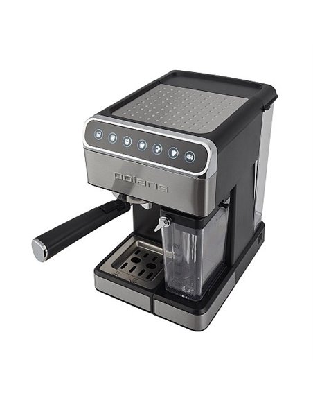 Cafetiera manuala Polaris PCM 1535E Adore Cappuccino, 1400W, Argintiu