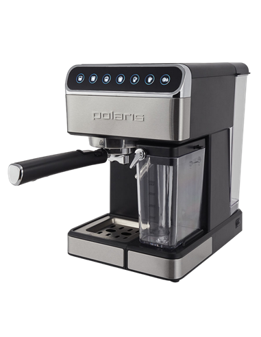Кофеварка рожковая Polaris PCM 1535E Adore Cappuccino, 1400Вт, Серебристый