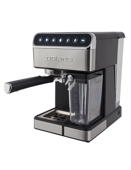 Кофеварка рожковая Polaris PCM 1535E Adore Cappuccino, 1400Вт, Серебристый