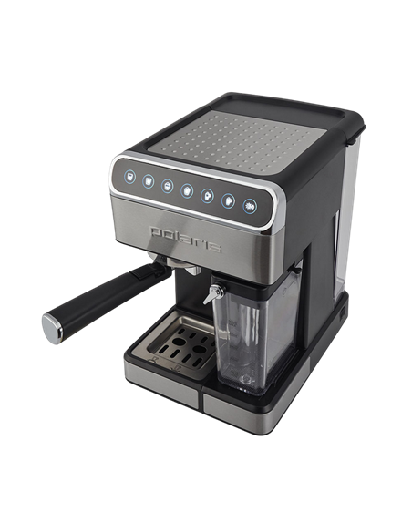 Cafetiera manuala Polaris PCM 1535E Adore Cappuccino, 1400W, Argintiu