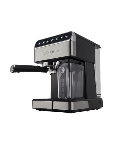 Кофеварка рожковая Polaris PCM 1535E Adore Cappuccino, 1400Вт, Серебристый