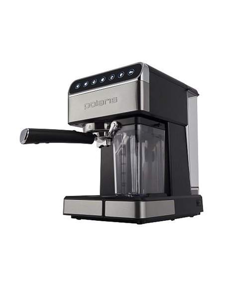 Cafetiera manuala Polaris PCM 1535E Adore Cappuccino, 1400W, Argintiu