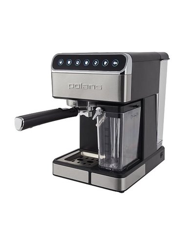 Кофеварка рожковая Polaris PCM 1535E Adore Cappuccino, 1400Вт, Серебристый