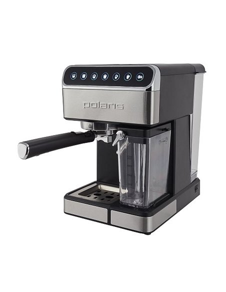 Кофеварка рожковая Polaris PCM 1535E Adore Cappuccino, 1400Вт, Серебристый