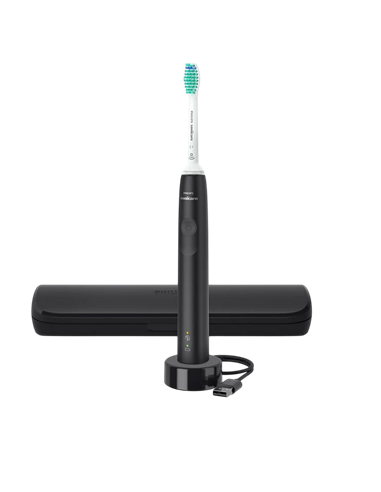 Periuța de dinți electrică sonică Philips HX3673/14, Negru | Alb
