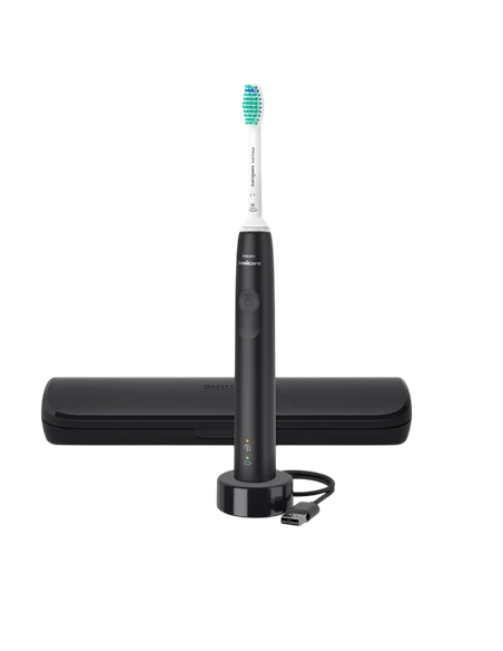Periuța de dinți electrică sonică Philips HX3673/14, Negru | Alb