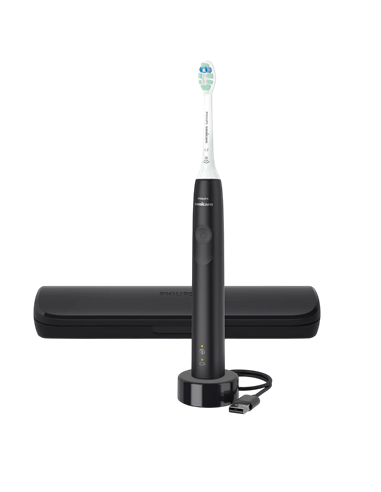 Periuța de dinți electrică sonică Philips HX3673/14, Negru | Alb