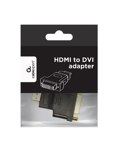 Видеоадаптер Cablexpert A-HDMI-DVI-3, HDMI (M) - DVI-D (F), 0,1м, Чёрный