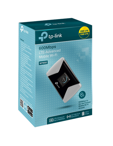Wi-Fi Router mobil TP-LINK M7650, Negru