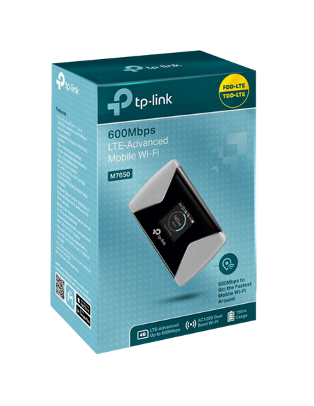 Wi-Fi Router mobil TP-LINK M7650, Negru