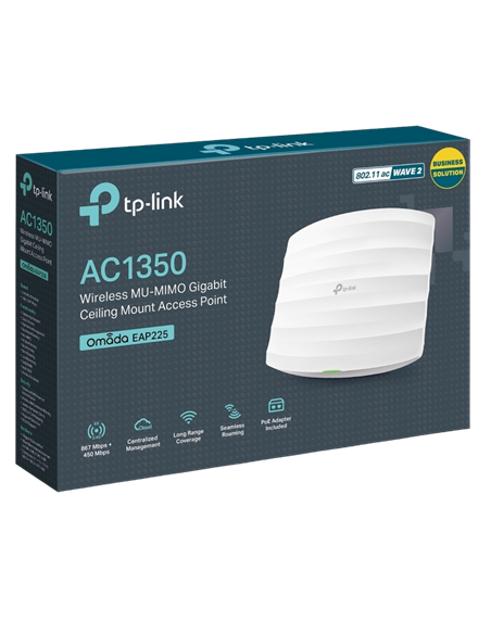 Punct de acces fără fir TP-LINK EAP225, 450 Mbps, 867 Mbps, Alb