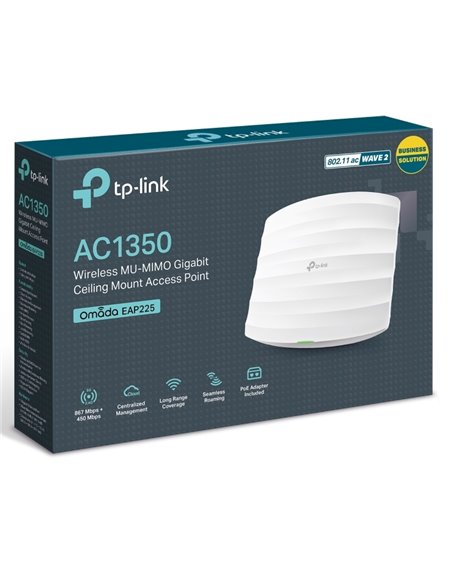 Punct de acces fără fir TP-LINK EAP225, 450 Mbps, 867 Mbps, Alb
