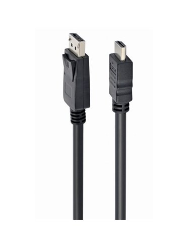 Видео кабель Cablexpert CC-DP-HDMI-3M, DisplayPort (M) - HDMI (M), 3м, Чёрный