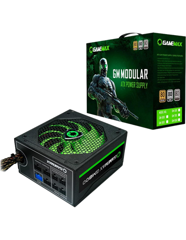 Блок питания для компьютеров Gamemax GM-800, 800Вт, ATX, Полумодульный