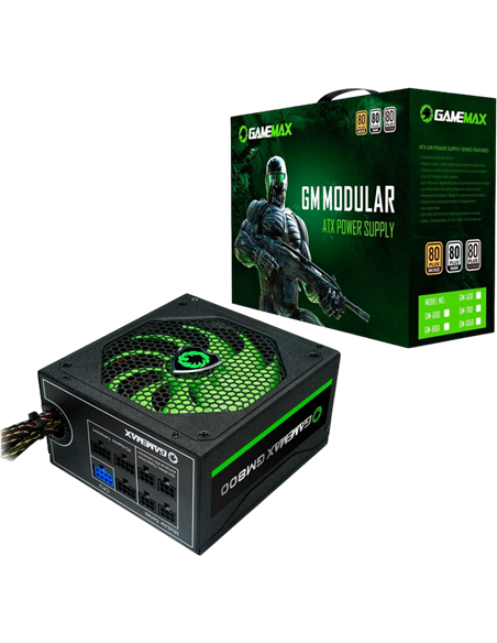 Блок питания для компьютеров Gamemax GM-800, 800Вт, ATX, Полумодульный