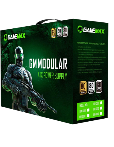 Блок питания для компьютеров Gamemax GM-800, 800Вт, ATX, Полумодульный