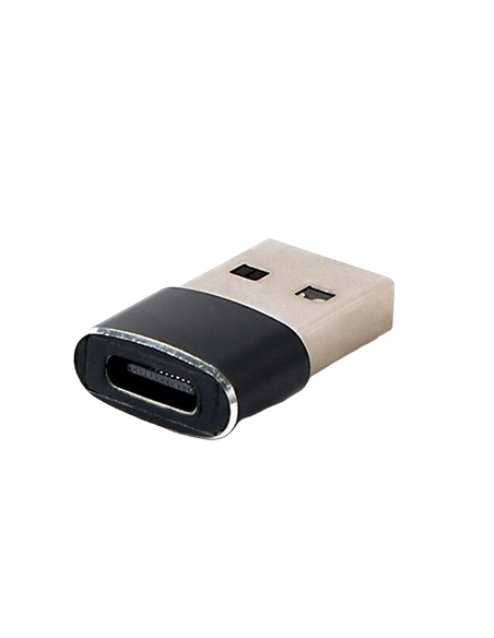 Адаптер для USB-кабеля Cablexpert A-USB2-AMCF-02, USB Type-A (M)/USB Type-C (F), Чёрный